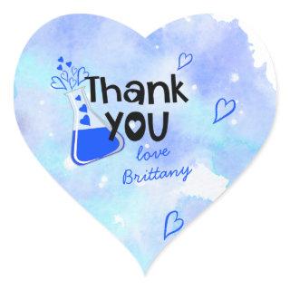 Thank You Baby Making Potion Blue Cute Typography Heart Sticker