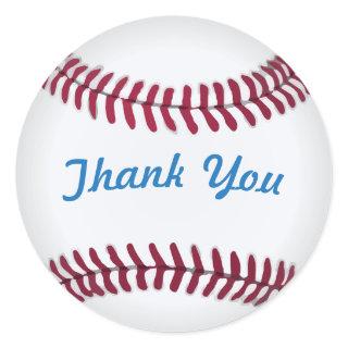 Thank You Baseball Stickers with Custom Words