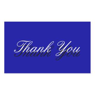 Thank You Blue White Greeting Card Rectangular Sticker