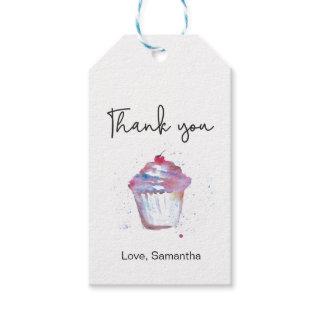 Thank you cupcake birthday party gift tags