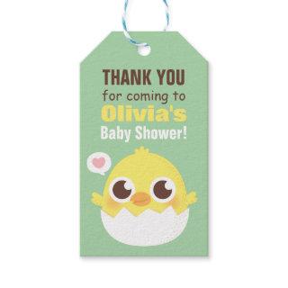 Thank You Cute Chick Egg Baby Shower Gift Tags