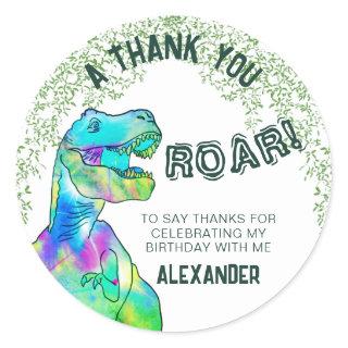 Thank you dinosaur T Rex Classic Round Sticker