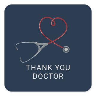 Thank You Doctors Frontline Workers Custom Square Sticker