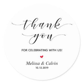 Thank you for celebrating with us, Birthday Classic Round Sticker