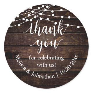 Thank you for celebrating with us Wedding Sticker