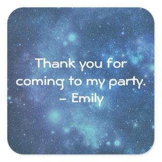Thank You for coming space image Square Sticker