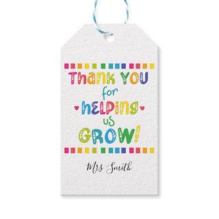 thank you for helping us grow  key ring stone magn gift tags
