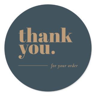 Thank You for Supporting my Business Stickers Blue