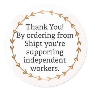 Thank You For Using Shipt Classic Round Sticker