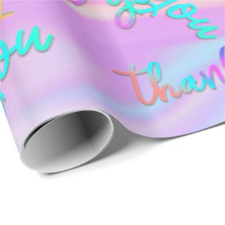 Thank You Holograph Script Shop Boutique Favor