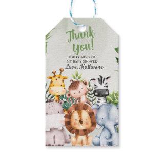 Thank You Jungle Safari Animal Baby Shower   Gift Tags