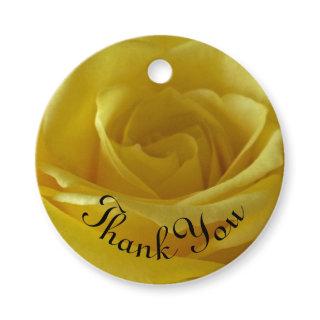 Thank You Light Yellow Rose Photo Appreciation Favor Tags