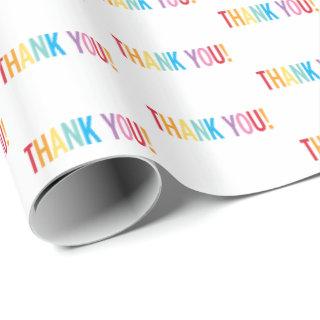THANK YOU modern colorful rainbow type pattern