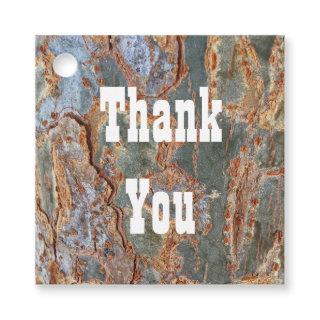Thank You Rustic Tree Bark Abstract Appreciation Favor Tags