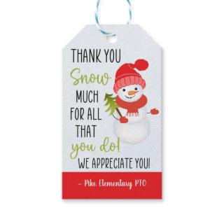 Thank You Snow Much For All You Do Christmas  Gift Tags