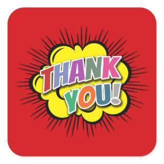 Thank You Square Sticker