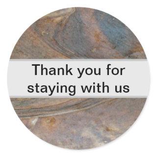Thank You Staying House Rental Guest Appreciation Classic Round Sticker