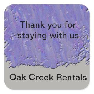 Thank You Staying with Us House Rental Guest Square Sticker