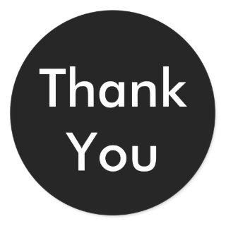 Thank You Stickers - Black