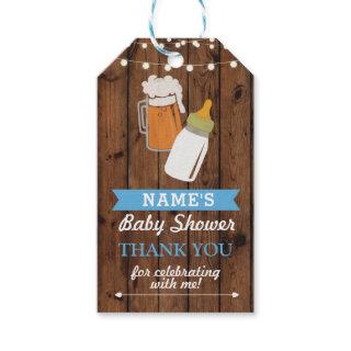 Thank you Tag Baby Shower Brewing Girl Boy Blue