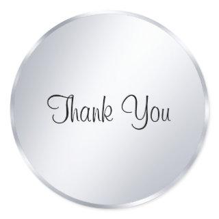 Thank You Text Template Handwriting Modern Classic Round Sticker