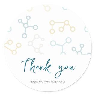 Thank You Website Professional Science Business Classic Round Sticker