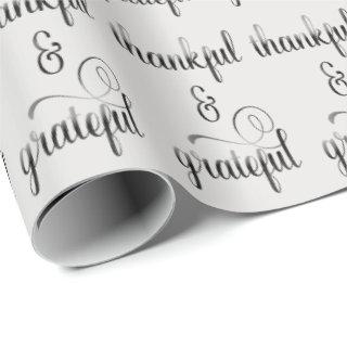 thankful and grateful fancy text