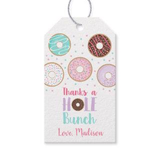 Thanks A Hole Bunch Donut Birthday Gift Tags