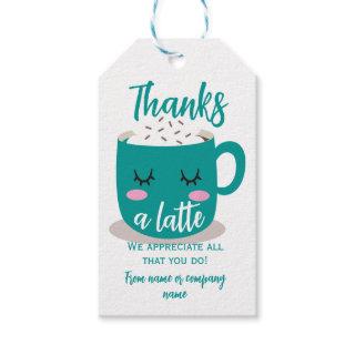 Thanks A Latte Thank You Gift Tags