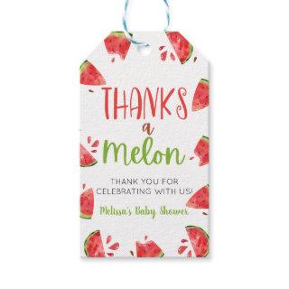 Thanks A Melon Watermelon Baby Shower Favor Gift Tags