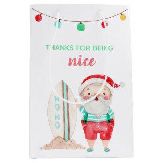 Thanks For Being Nice Tropical Santa Gift Bag