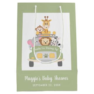Thanks For Driving By Safari Drive By Baby Shower Medium Gift Bag
