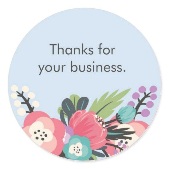 Thanks For Your Business Classic Round Sticker