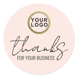 Thanks Your Logo Classic Round Sticker
