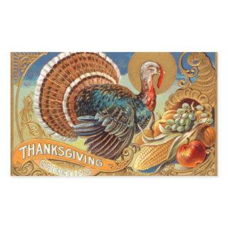 Thanksgiving Greetings Vintage Sticker