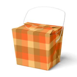 Thanksgiving Orange Plaid Favor Box