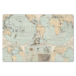 Thatigkeit des Erdinnern Atlas Map Tissue Paper