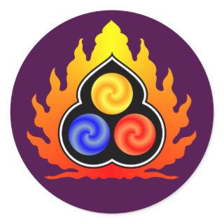 The 3 Jewels - Taoism / Tao Te Ching / Lao Tzu Classic Round Sticker