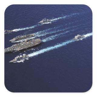 The Abraham Lincoln Carrier Strike Group ships Square Sticker