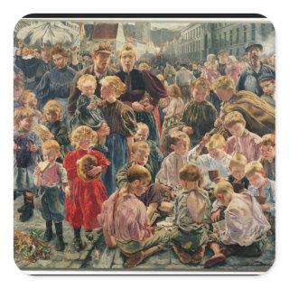 The Ages of the Worker Square Sticker