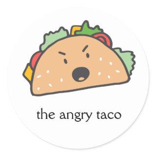 The Angry Taco Customizable Classic Round Sticker