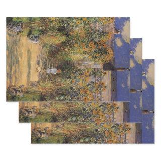 The Artist's Garden at Vetheuil by Claude Monet  Sheets