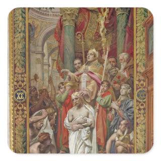 The Baptism of Clovis I Square Sticker