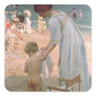 The Bathing Hour Square Sticker