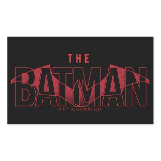 The Batman Bat Overlaid Logo Rectangular Sticker