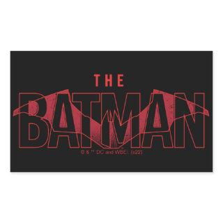 The Batman Bat Overlaid Logo Rectangular Sticker