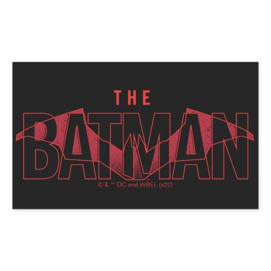 The Batman Bat Overlaid Logo Rectangular Sticker
