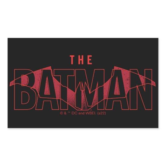 The Batman Bat Overlaid Logo Rectangular Sticker