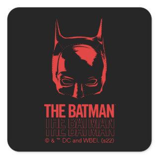 The Batman Cowl Logo Square Sticker