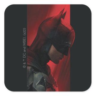 The Batman Red Bar Profile Square Sticker